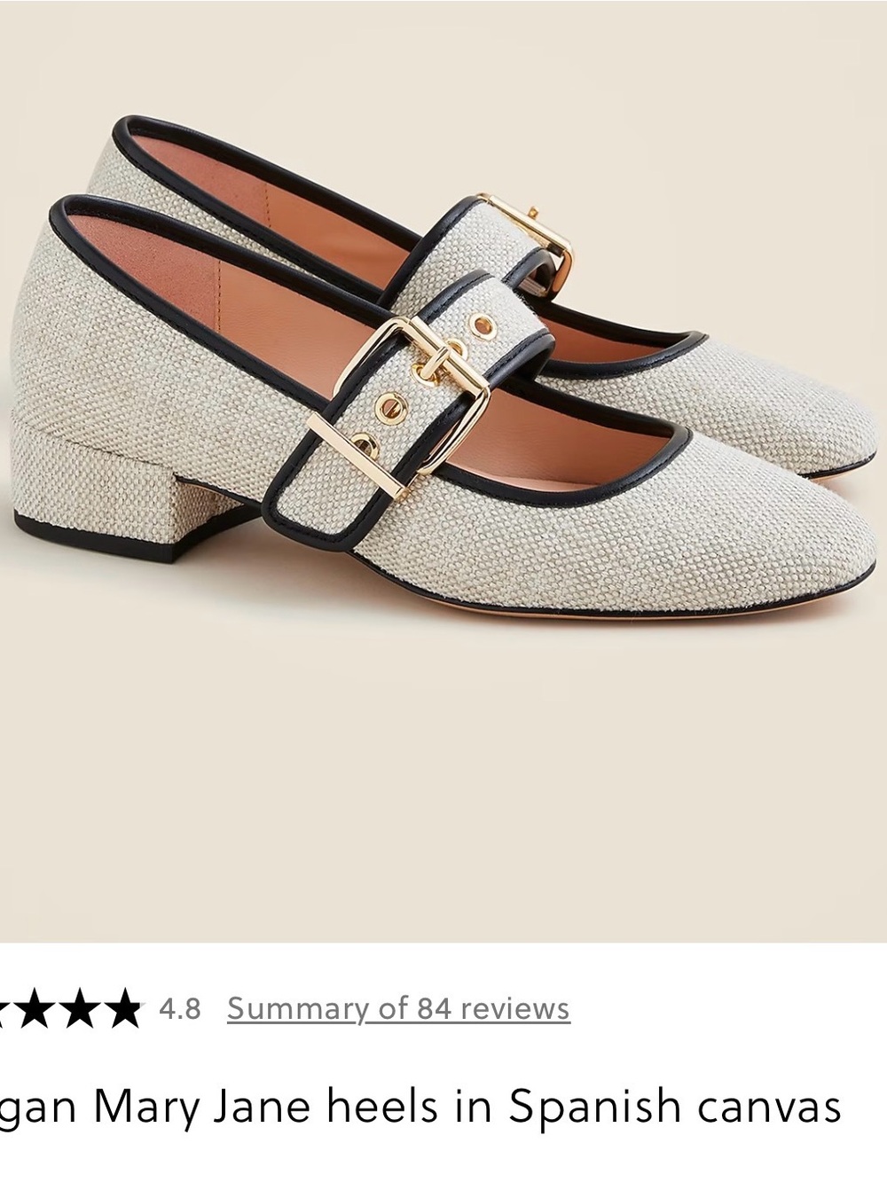 J Crew Teagan Mary Jane in Spanish Canvas 9